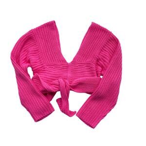 Atoir : NEW $146 Perfect Game Knit Top Rouge Pink Cotton Sweater : M